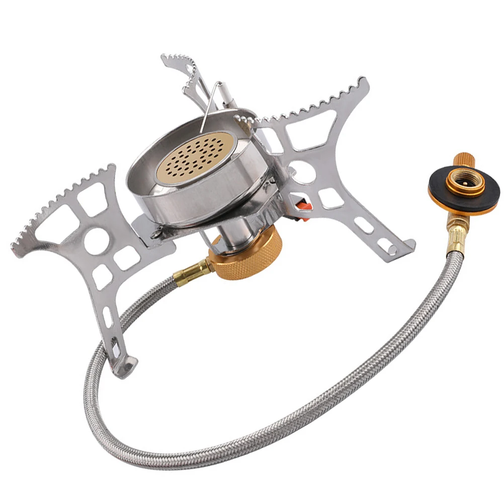 

Windproof Stove Burner for Camping Durable Rust Resistant Stainless Steel High Temperature Portable Mini Gas Stove