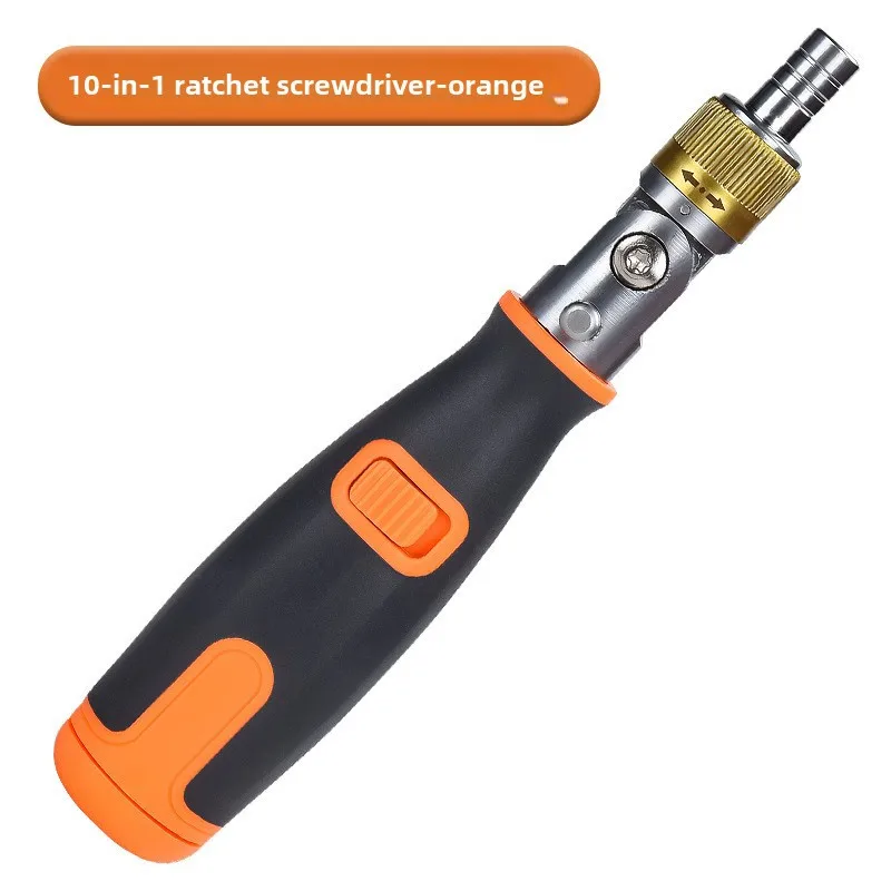 10-in-1 Hidden Bit Multi-Angle Ratchet Corner Screwdriver Set Household Portable Multi-Functional Tool Kit for Home Disassembly