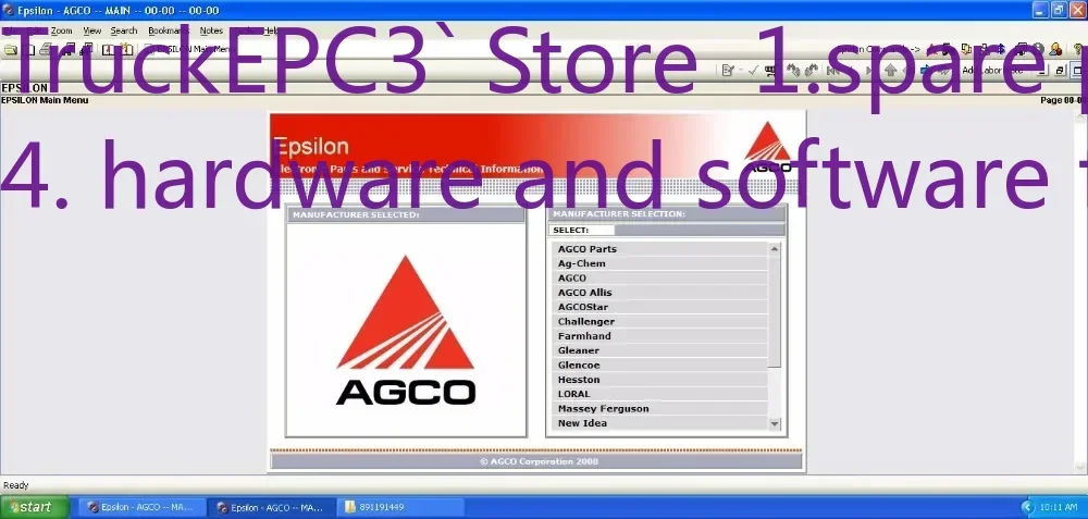 

TruckEPC3 SattvDiag AGCO Epsilon UK Запасные части Каталоги и руководства по ремонту — все в одном виртуальной системе 2022 + USB HDD500GB
