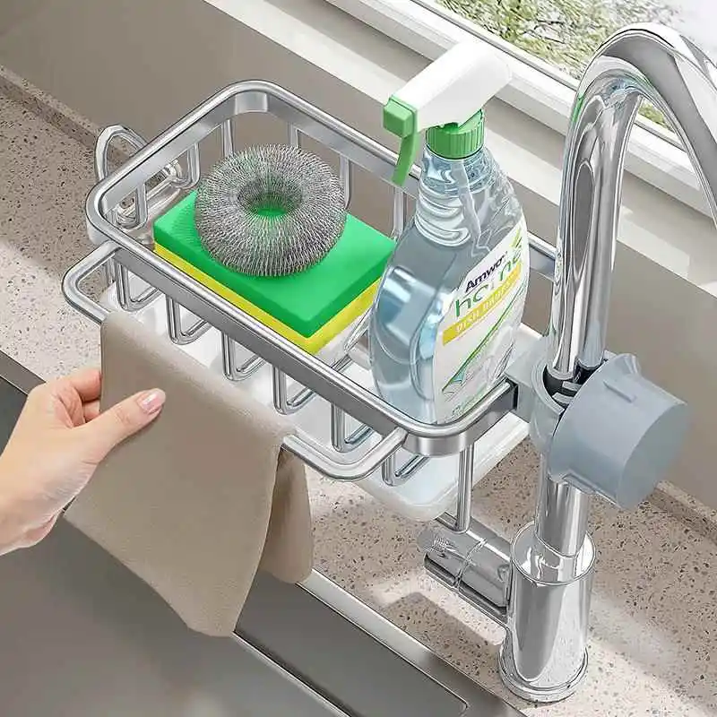 

Кухонный смеситель для хранения Ra Diwaing, корзина для раковины для овощей, губка Bru, губка для чистки, тканевый органайзер Ra