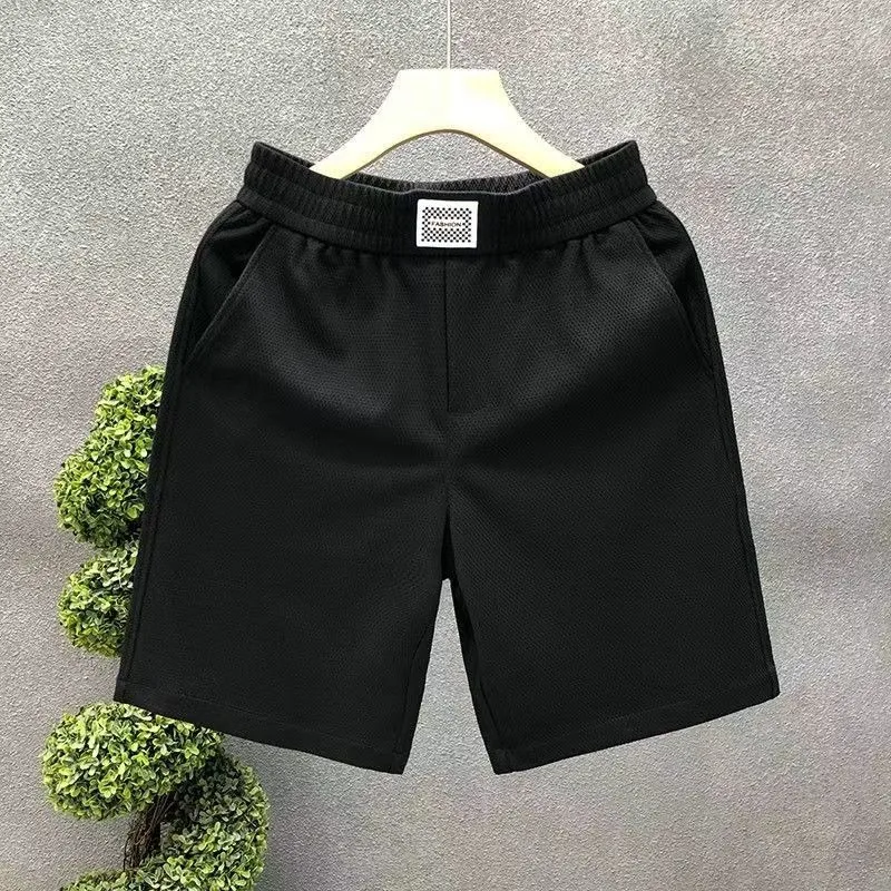 Men's Summer Shorts High Rise Pineapple Grid Solid Casual Sportswear Loose Fit Thin Comfortable Fashion 5-Panel