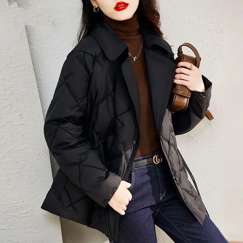 Suit Collar Women\'s Light Down Cotton Short Coat Slim Winter Female New Explosion Jacket In 2024 Small Fashion Overcoat