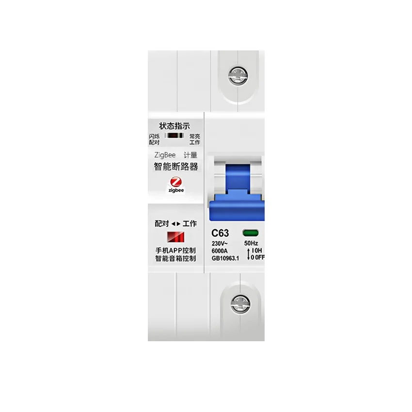 1P/2P/3P/4P Surge Protector Industrial Remote Control Reclosing Tuya Zigbee Smart MCB Circuit Breakers Switch