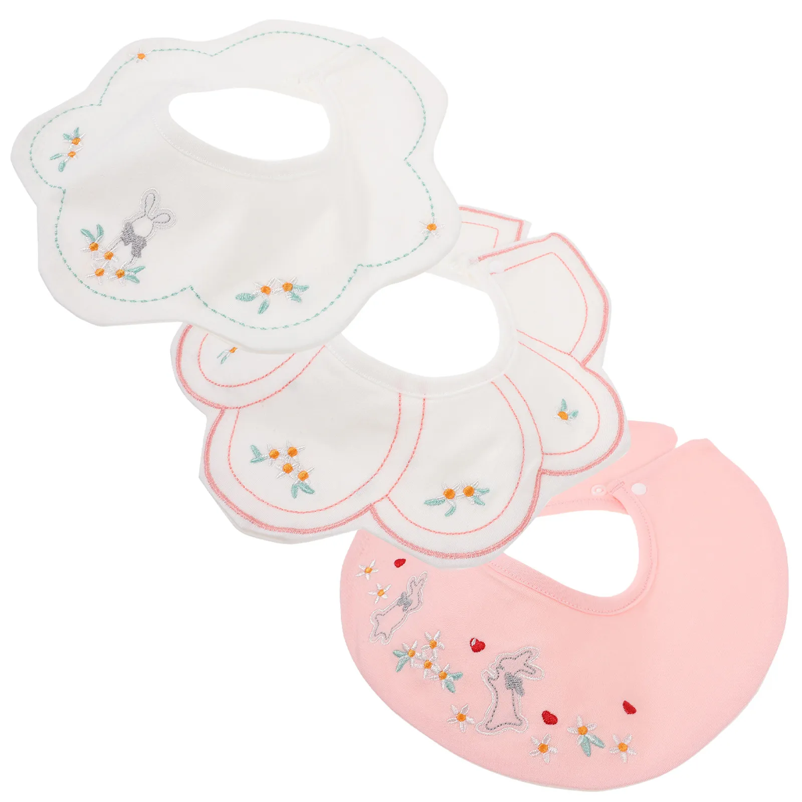 

3Pcs Waterproof Baby Bibs for Drooling Toddlers Cotton Teething Bib Set Absorbent Soft Infant Drool Catcher Bibs Waterproof