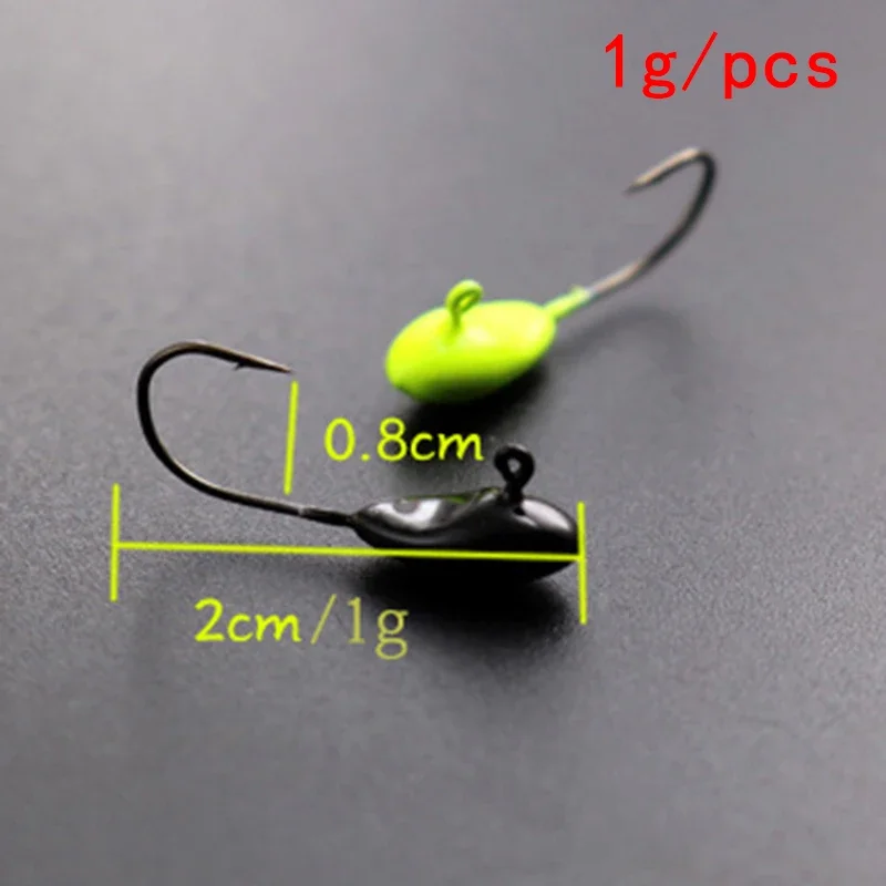 5Pcs/Lot Mini Exposed Jig Head 0.5g 0.7g 1.1g Barbed Hook Soft Lure Jigging Hook Winter Ice Fishing Hooks Fishing Tackle