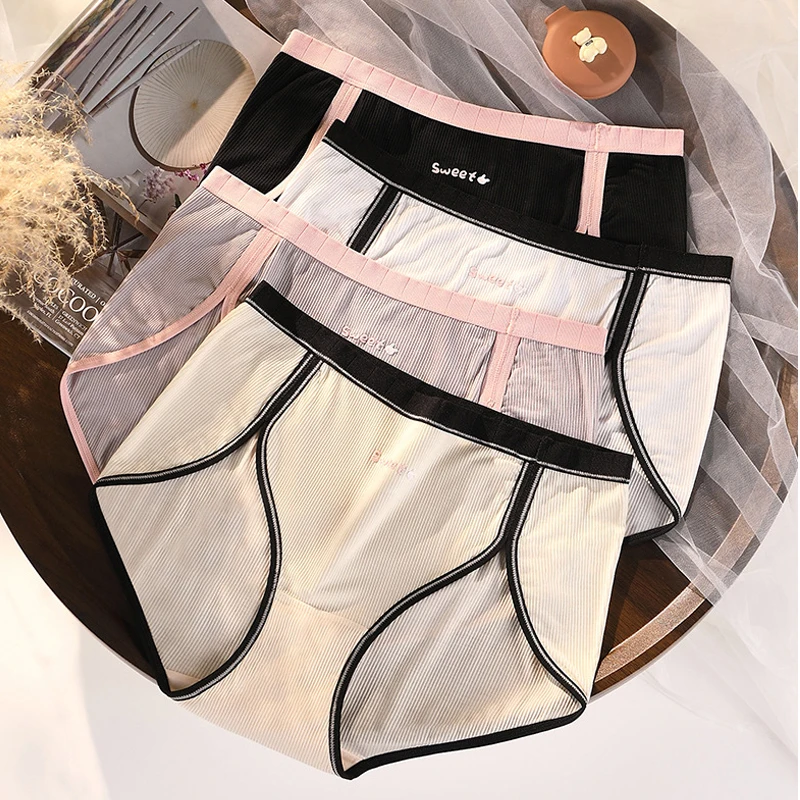 1pcs Women\'s Briefs Modal Large Size Sports High-Rise Brief Solid Soft Breathable Panties Girl Underpants Short