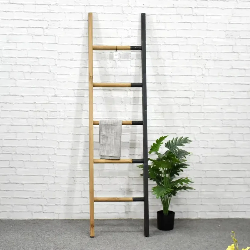

Simple Country Decor Wooden Blanket Ladder Holder Household Furniture Wooden Ladder Holder, Bathroom Decor Blanket Ladder