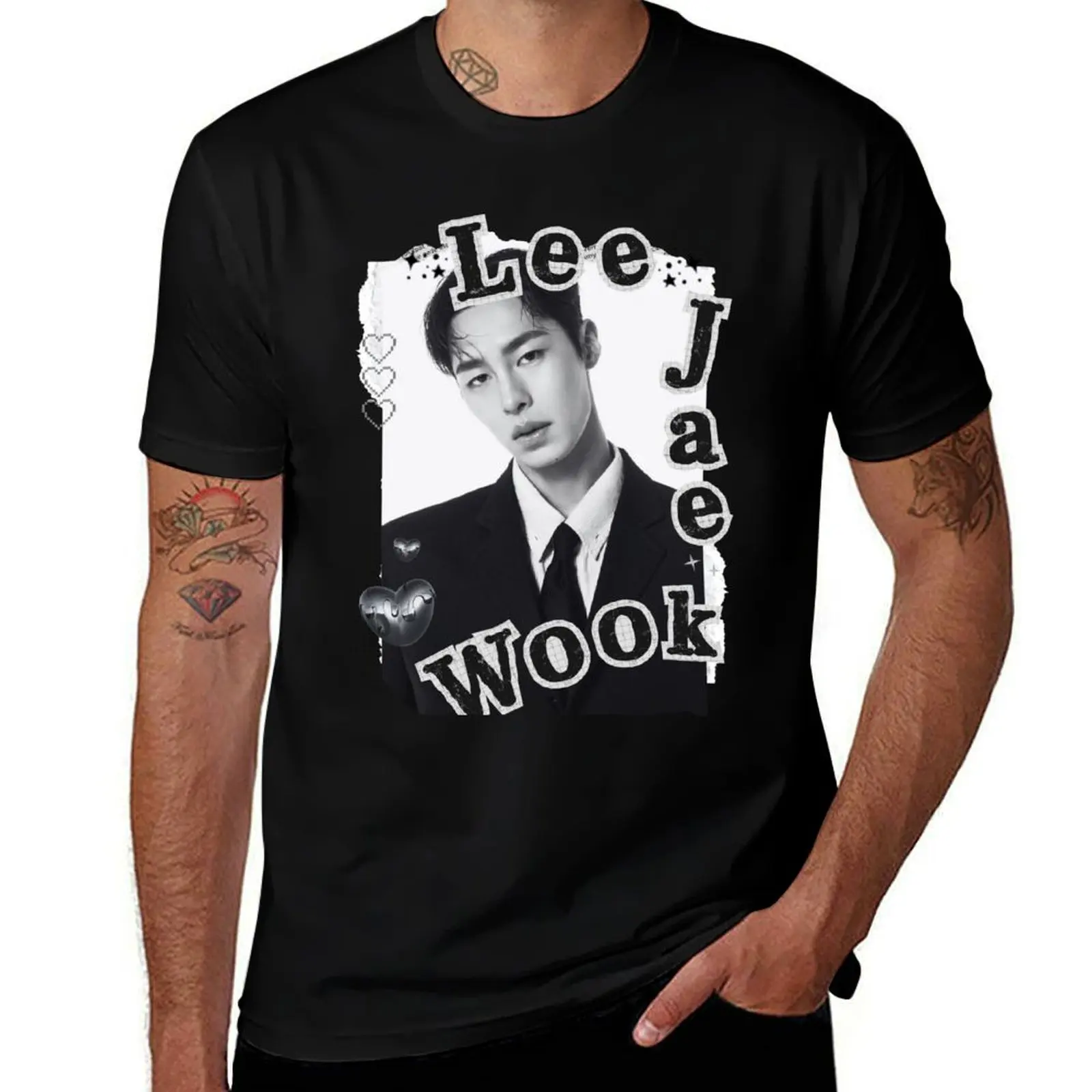 Lee Jae-wook: Black and White Drama Icon T-Shirt Quick Dry Sports Short Sleeve Tee T-Shirt