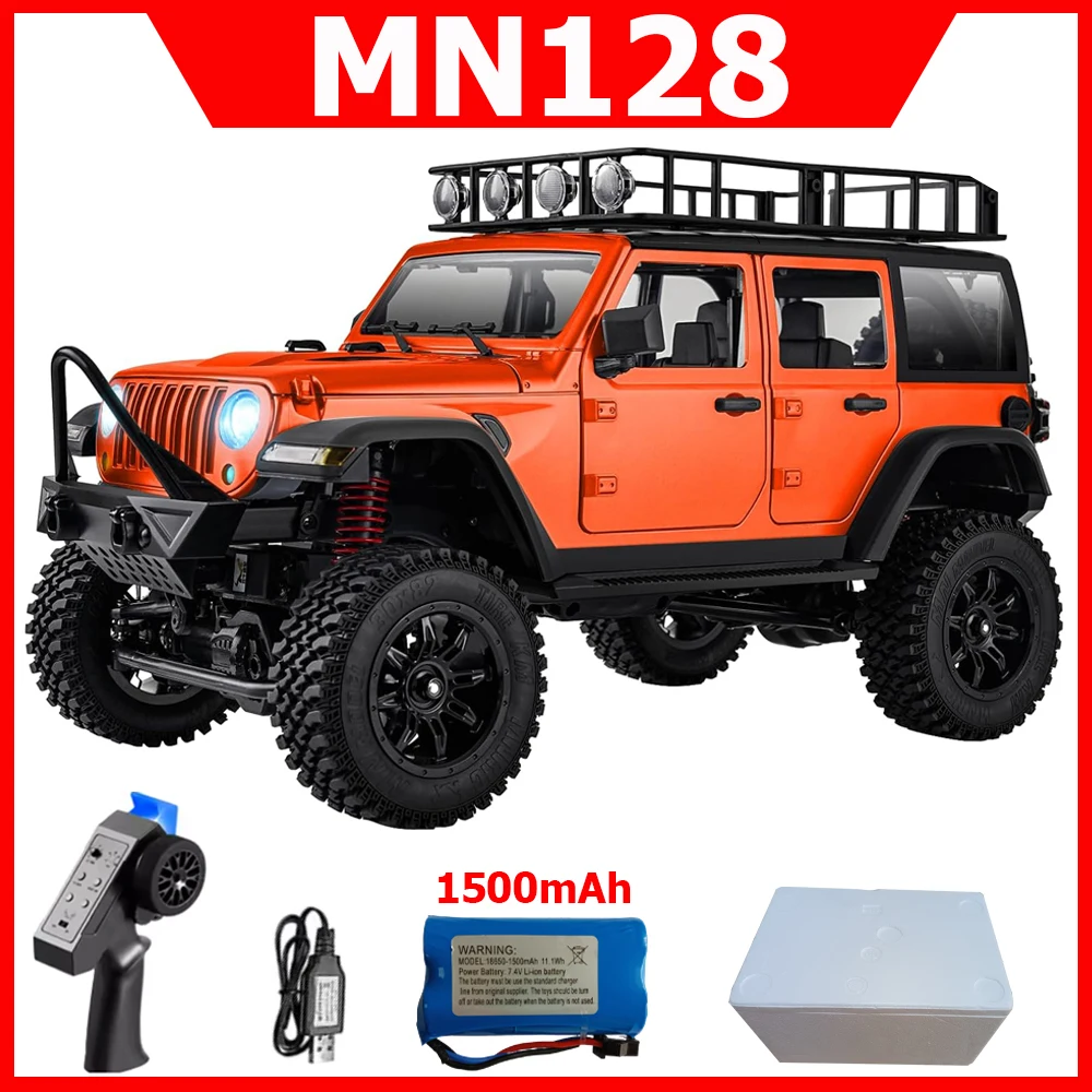

Модель MN RTR 1/12 MN128 Радиоуправляемый автомобиль 2,4G Автомобиль с дистанционным управлением 4WD Внедорожный альпинистский автомобиль Светодиодный светильник 35 минут Работает RC Игрушка в качестве подарка для детей