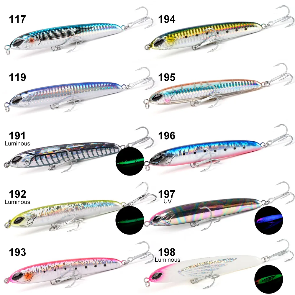 Noeby Sinking Heavy Stickbait – Pencil jig duro para pesca marina - imagen 5