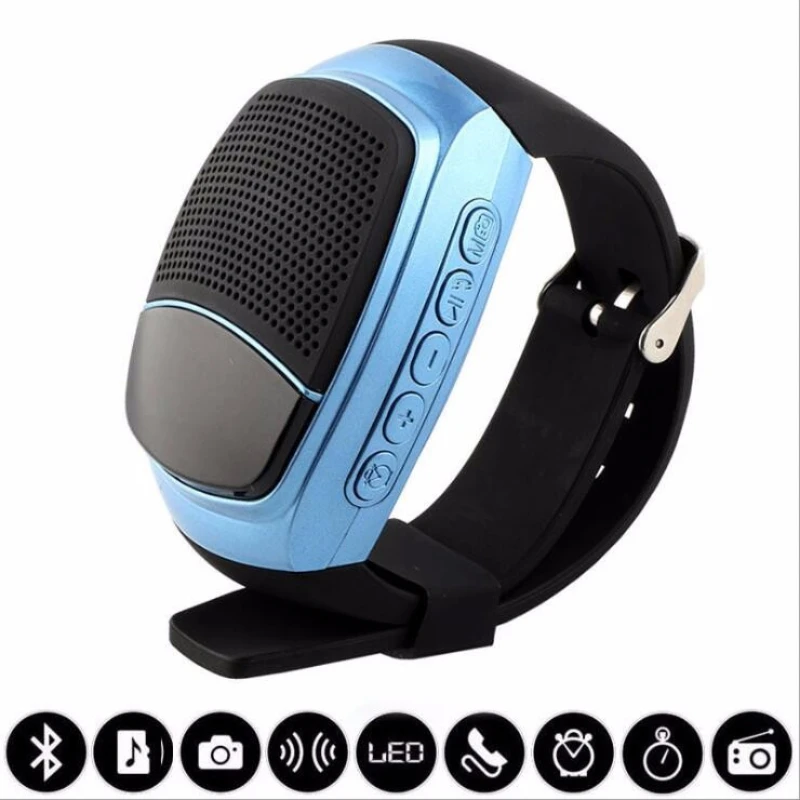 New Watch Bluetooth Speaker Outdoor Portable Display Hands-free Call FM Radio Function Supports TF Card Playback Caixa De Som