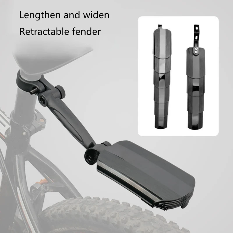 Y1UB จักรยานเสือภูเขา Mudguard ด้านหน้า/ด้านหลังจักรยาน Mudguards จักรยานแบบพกพา Mud Guard ปรับจักรยาน Mudguard ใช้งานง่าย