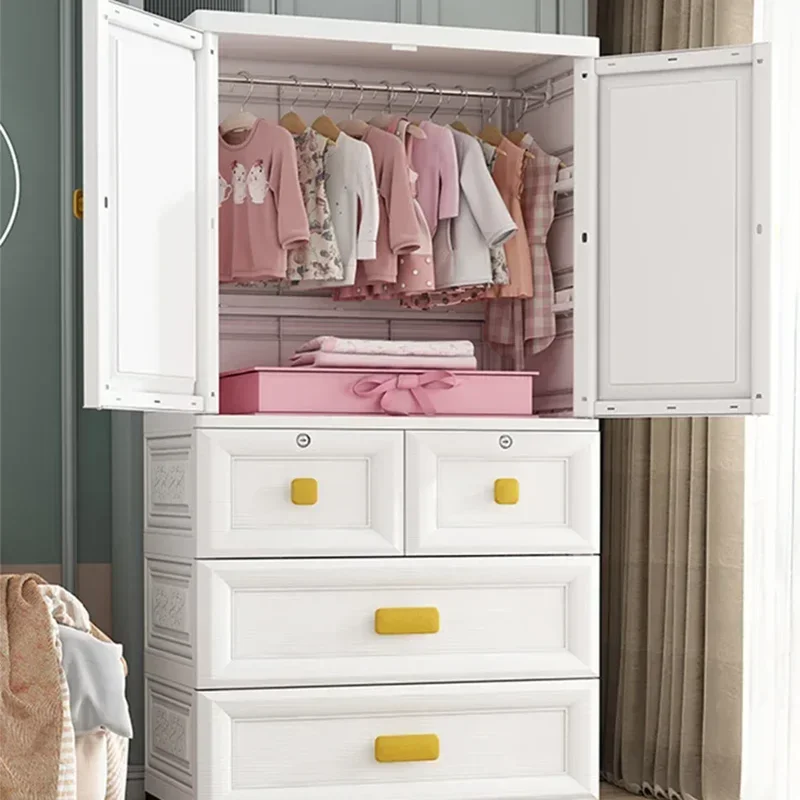 Hallway Clothes Display Wardrobe Storage Cupboard Organizer stand partitions Wardrobes Chest Plastic Drawer Muebles Furniture