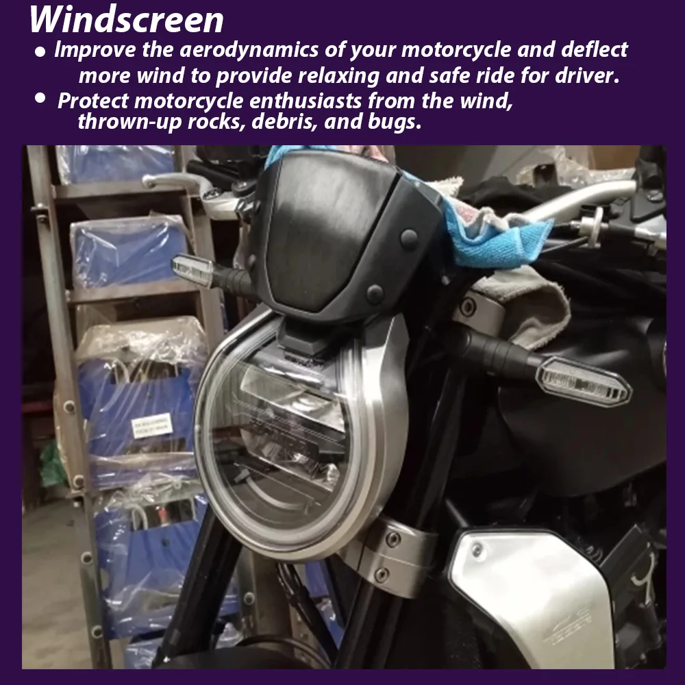 الزجاج الأمامي للدراجات النارية CB650R لهوندا CB 650R 2024 2025 Sport CB1000R 2018-2023 ملحقات منحرف الرياح الأمامية #2