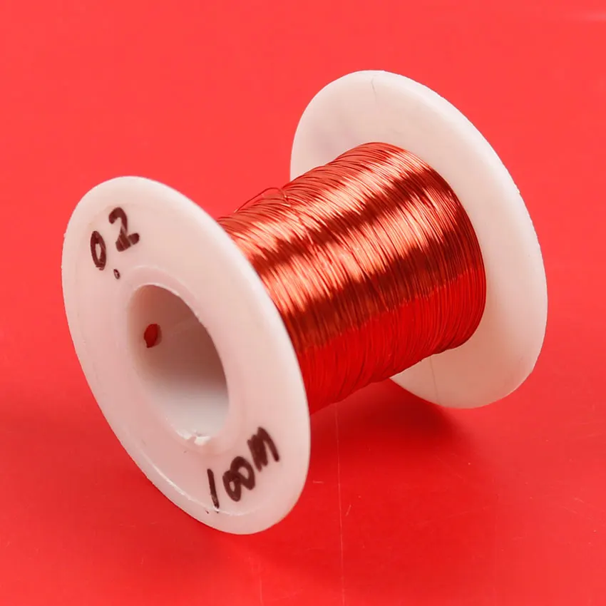 10/50/100 Meters/pc 0.2mm 0.3mm 0.35mm 0.4mm 0.5mm 0.6mm 0.7mm 0.8mm 1.0mm Copper Wire QA-1-155 Red Polyurethane Enameled Wire