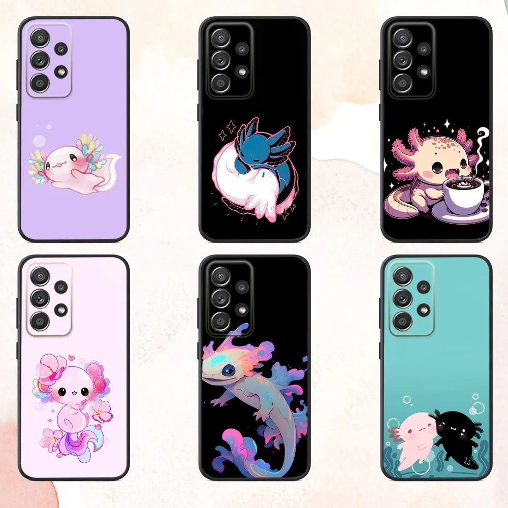 

Cute Axolotl Phone Case For Samsung S25,S24,S21,S22,S23,S30,Ultra,S20,Plus,Fe,Lite,Note,10,9,5G Black Cover