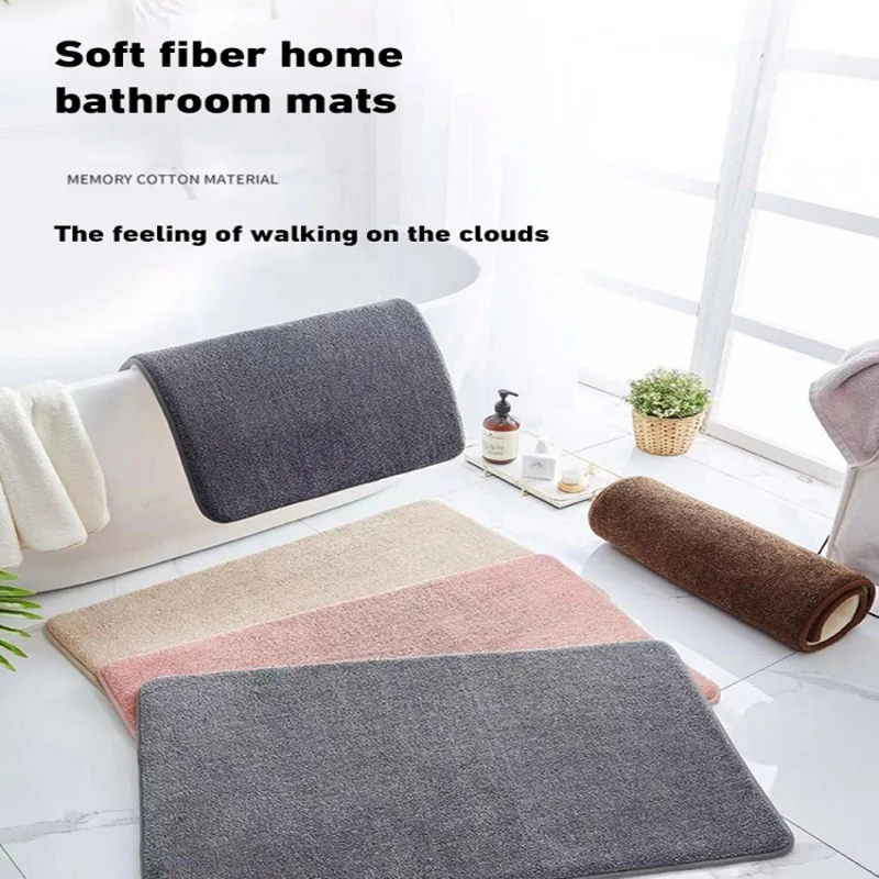 Bathroom Non-slip Water Absorbent Mat Soft Comfortable Shower Floor Rug Anti-slip Foot Pad For Household Toilet Bath Shower Room