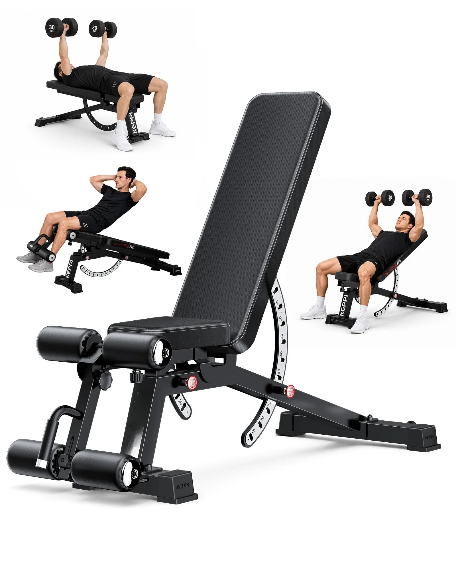 FID Adjustable Weight Bench,1200LBS Workout Bench for Home Gym