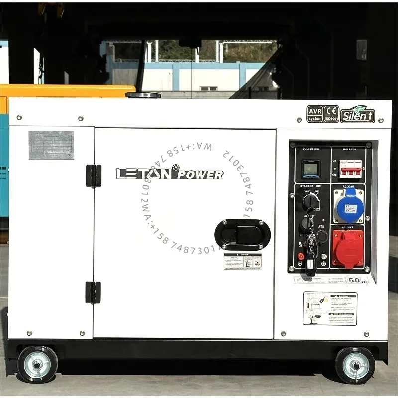 LETON POWER 10kw Silent Die sel Generator Set Home Use Soundproof with Remote Start 3 Phase Alternator Direct Current Output