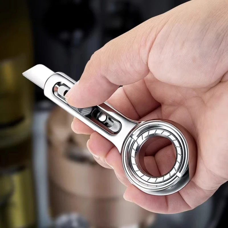 Mechaniczny Slider Fidget Roller Spinner Nóż Pierścień 4w1 Płyta do Pchania EDC Metalowa Zabawka Antystresowa dla Dorosłych Przeciwko Lękowi