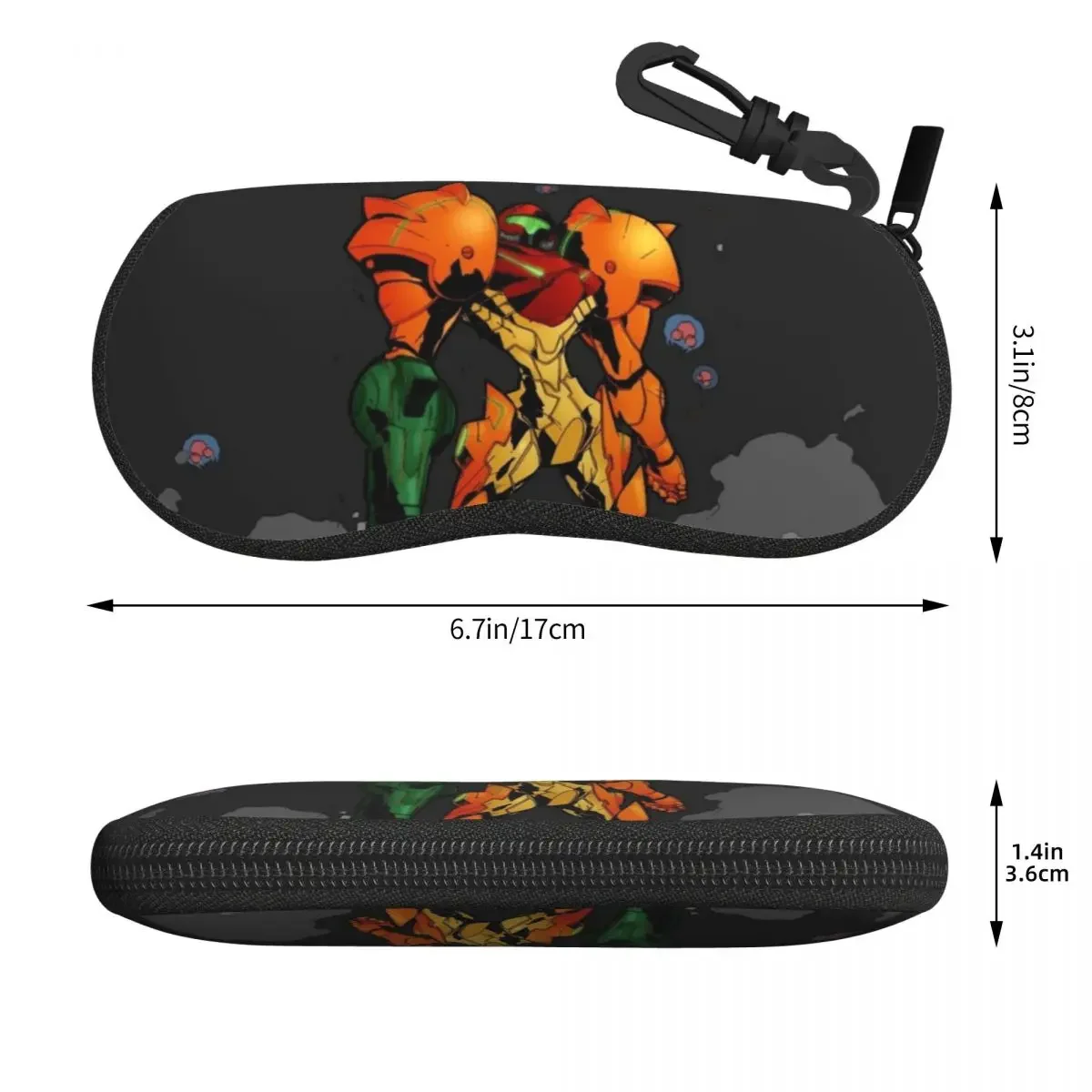 Samus Aran Prime Hunter Shell Glasses Case Portable Sunglasses Box Women Men Soft Eyeglasses Bag Pouch