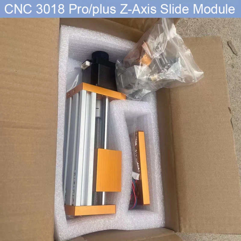 CNC Z-Axis Slide Module Screw Slide Table Linear Rail Guide for 3018 Pro/Plus Router Compatible with 500W/300W Spindle