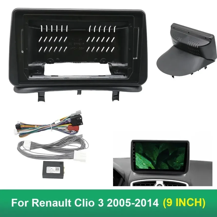 

2 Din 9-дюймовый автомобильный аудио радиоприемник Android MP5 плеер ручной корпус рамка для Renault Clio3 2005-2019