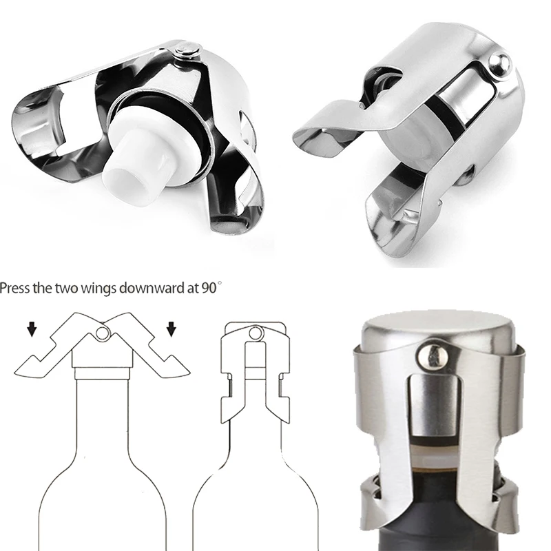Champagner-Stopper, glitzernder Wein-Stopper, Wein-Vakuum-Stopper, Stopper für Flaschen, Cork Lane, Champagner-Kappe