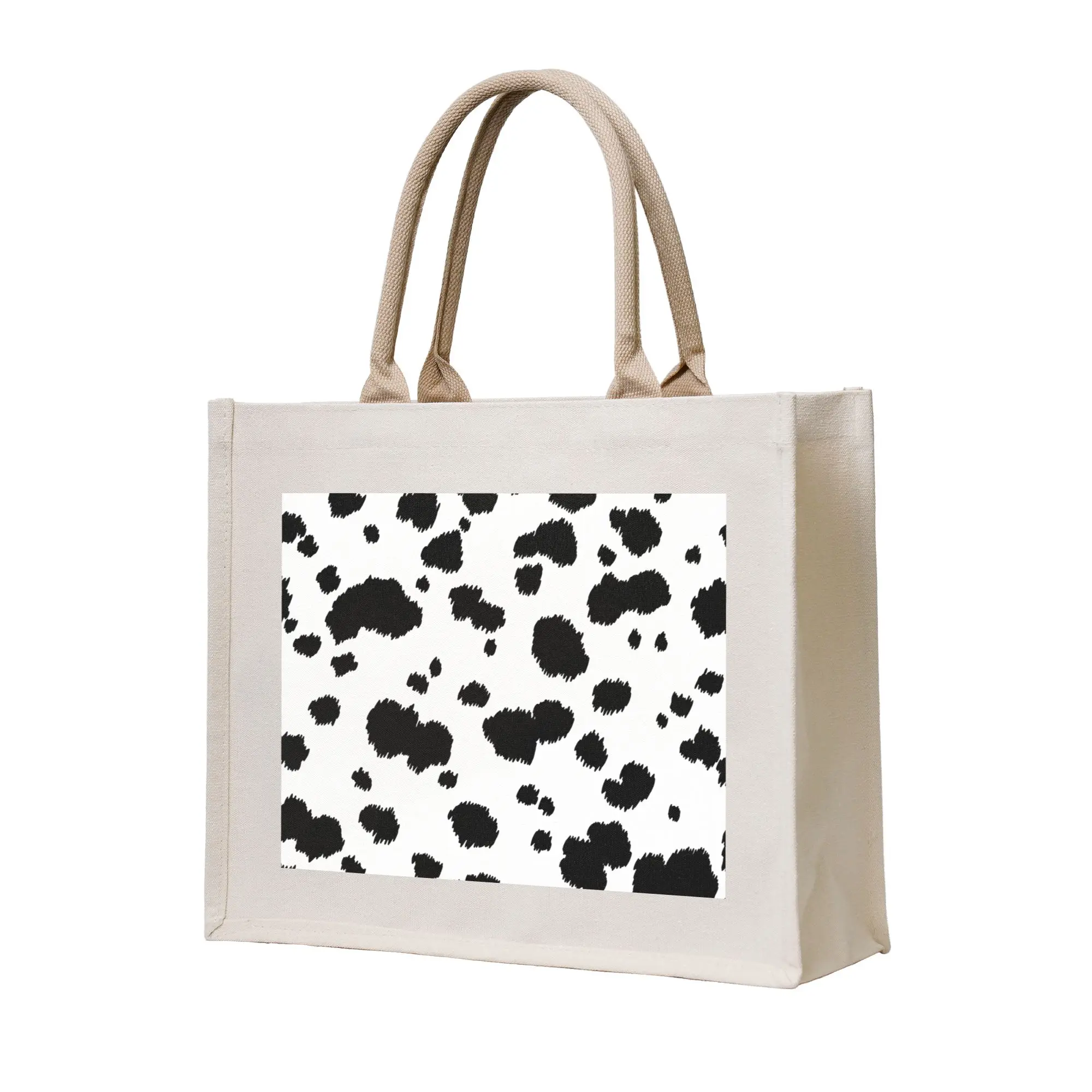 

Сумки для покупок с текстурой далматинца, холщовая сумка-тоут, складная сумка-тоут для женщин, дорожная сумка через плечо