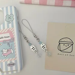 Sweet Y2k Fish Phone Chain Phone Case Phone Charm Pendant Mobile Lanyard Cute Beaded Cell Phone Strap Bag Keychain New
