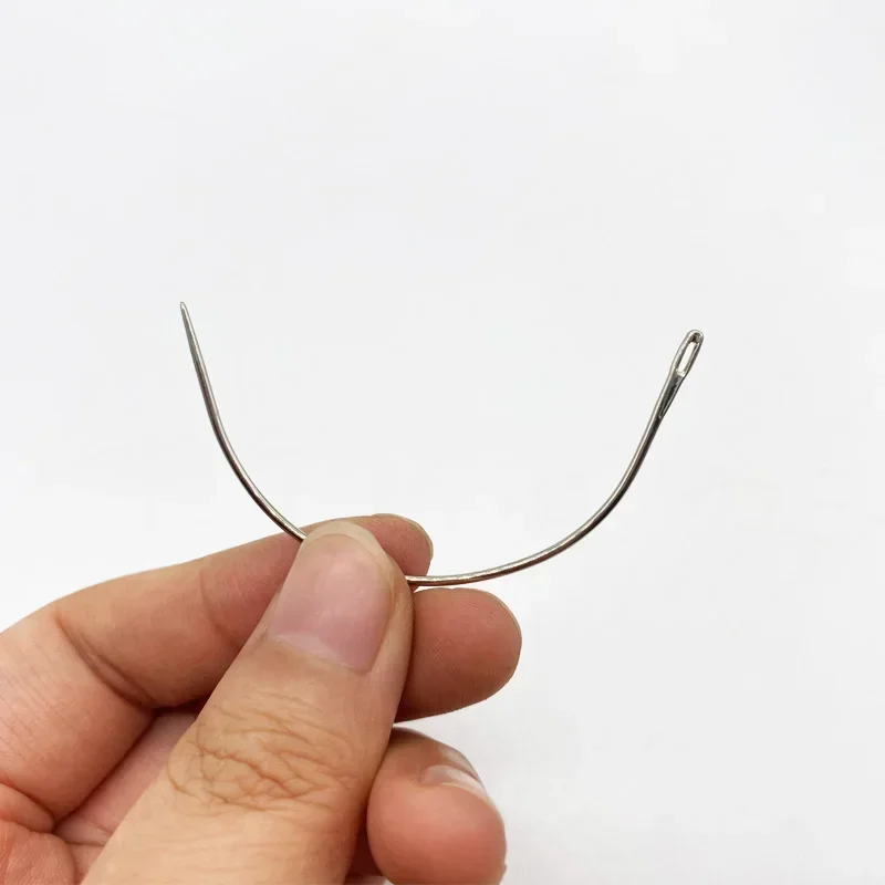 Large 9cm C Shape Curved Needles Wig making crochet braids ventilating Hair weaving needle