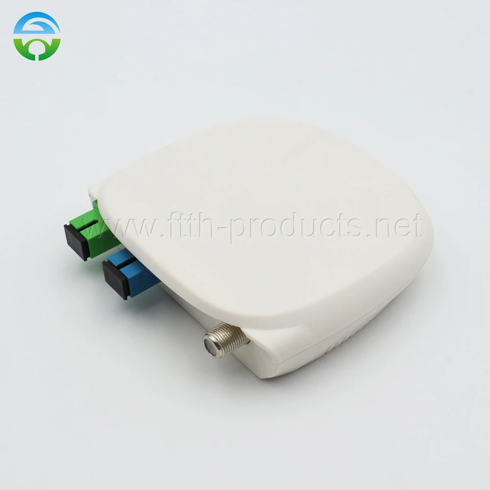 CATV Node Mini FTTH Optical WDM Receiver, Triplexer, Minimode with One RF Port, HY-21-R19W