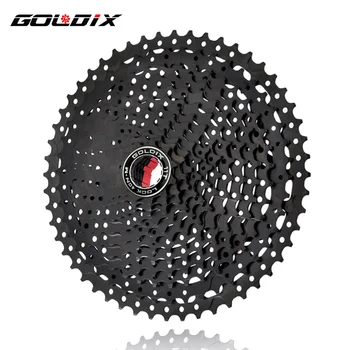 GOLDIX Black MTB Cassete 8/9/10/11/12 Speed 40/42/46/50/50T K7 8/9/10/11/12v Bicycle Freewheel Bicycle Sprocket for Shimano/SRAM