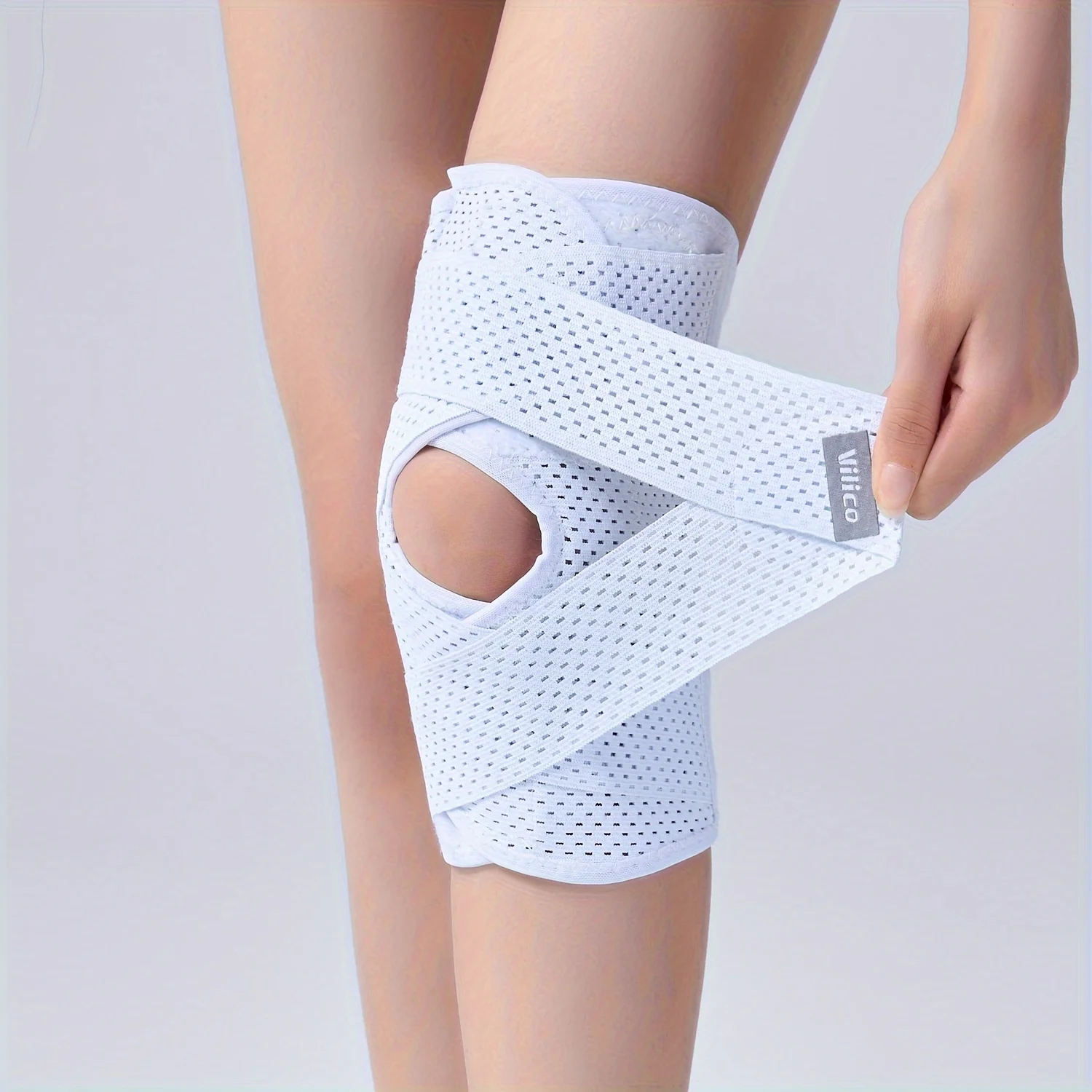 1 Pcs Compression Knee Support Sleeve Elastic Breathable Knee Pads Brace Springs Gym Sports Protector Basketball Volleyball Run