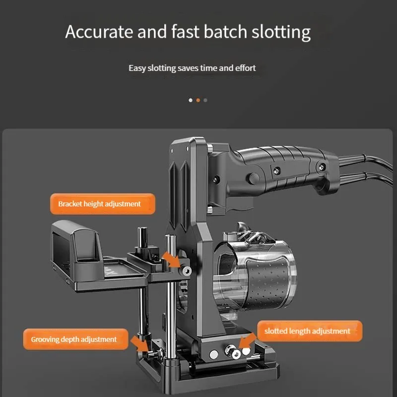 Trimming Machine Bracket Two In One Connector Slotting Device New Type Of Woodworking Universal Tool Hole Opener