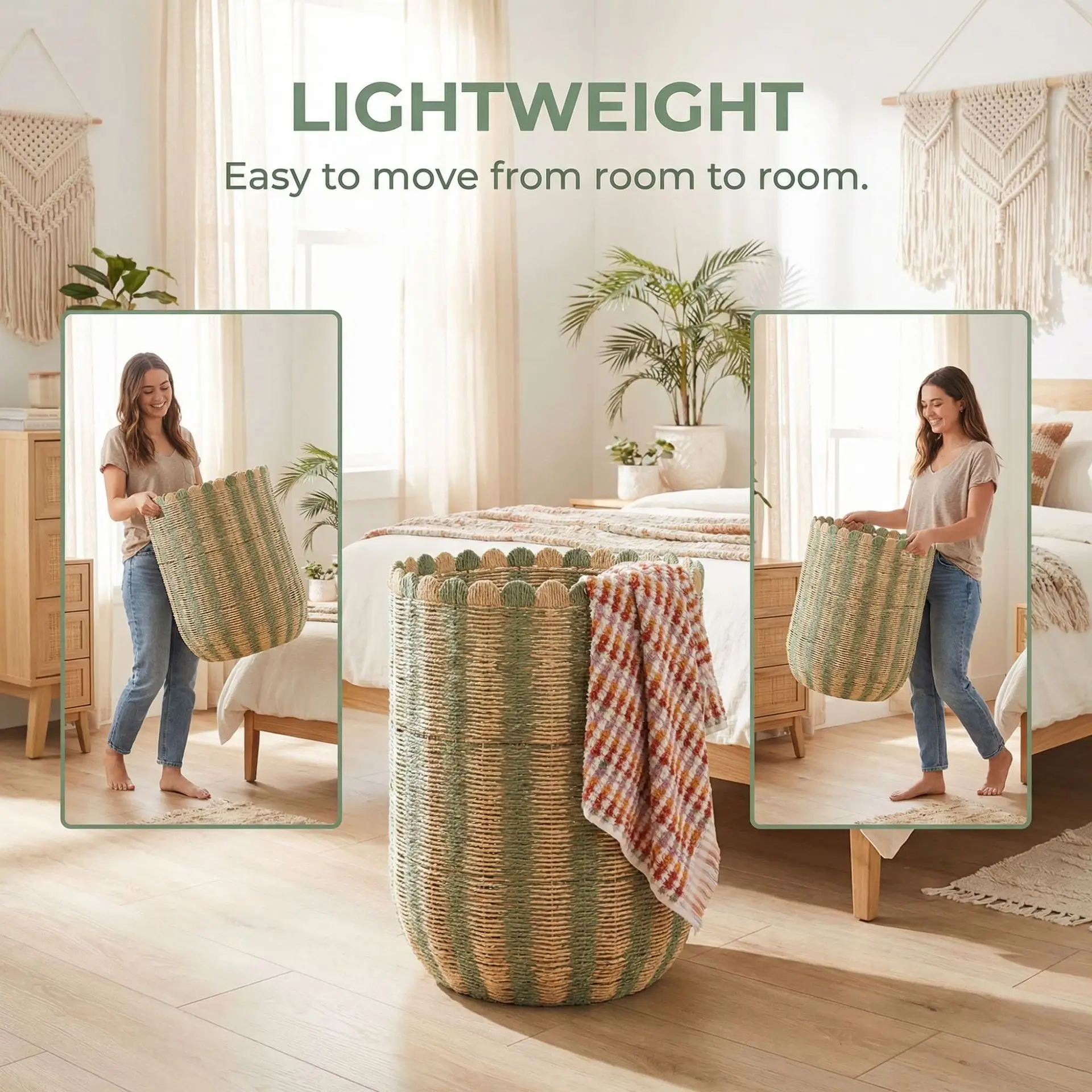 Wholesale Household Nordic Style Large Capacity Paper Rope Woven Dirty Basket Storage BasketHand Woven Laundry Baske