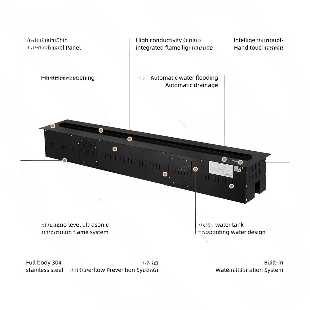 Best price 0.5m-2.5m large intelligent steam water vapor electrical remote control 3d atomizing electric fireplace