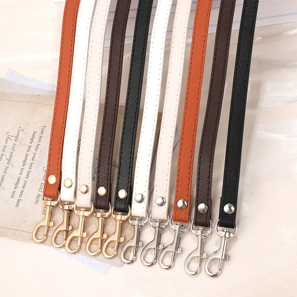 

120cm Leather Bags Belts Crossbody Shoulder Bag Strap Accessory DIY Replacement Lychee Pattern PU Straps Adjustable Silver Gold