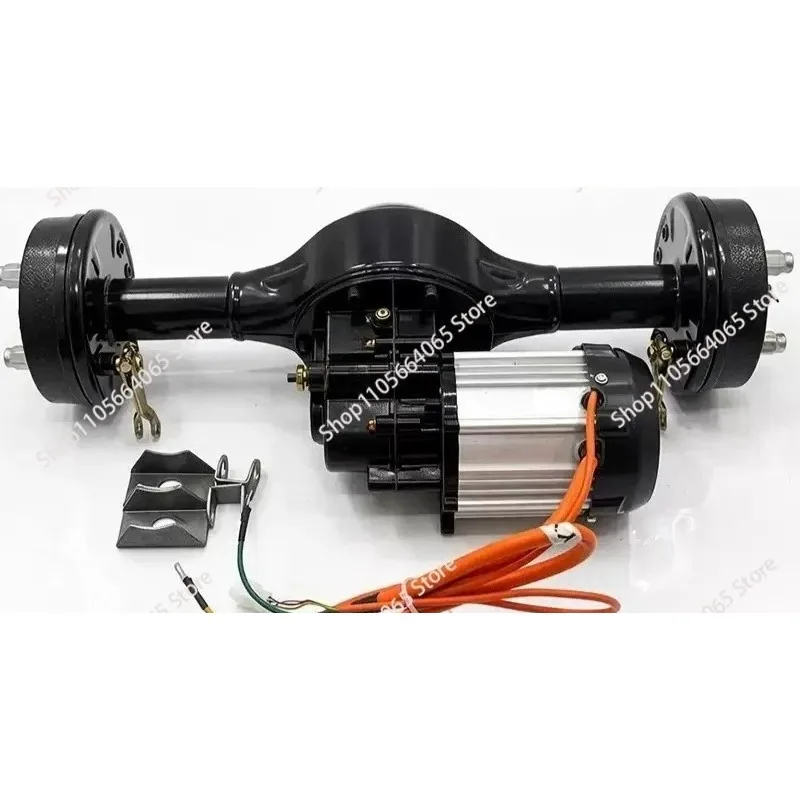 Electric tricycle rear axle assembly, high-speed motor, drum brake gear change high-power full set of accessories