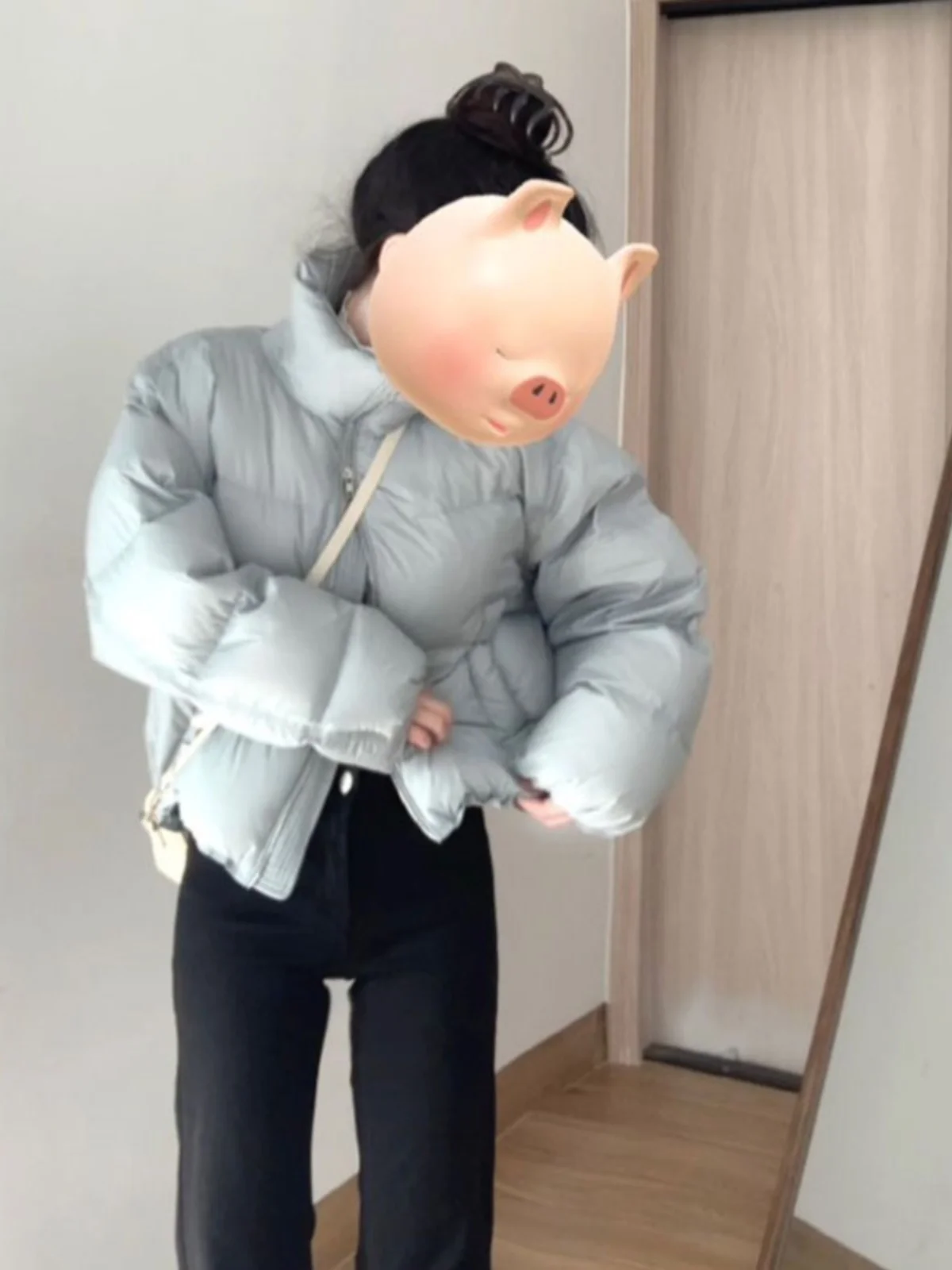 

Женская утепленная хлопковая куртка в корейском стиле с воротником-стойкой, весенняя, свободного кроя, на молнии, удобная верхняя одежда