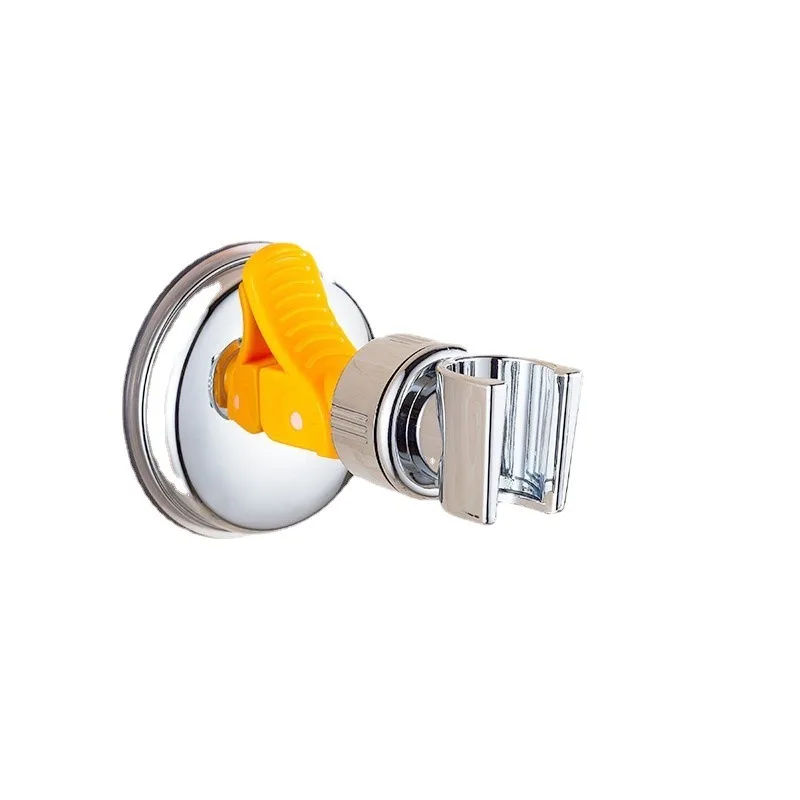 Support de Douchette à Main Réglable avec Ventouse, Tête de Rail de Douche Entièrement Plaquée, Support Universel, Rotation Stable