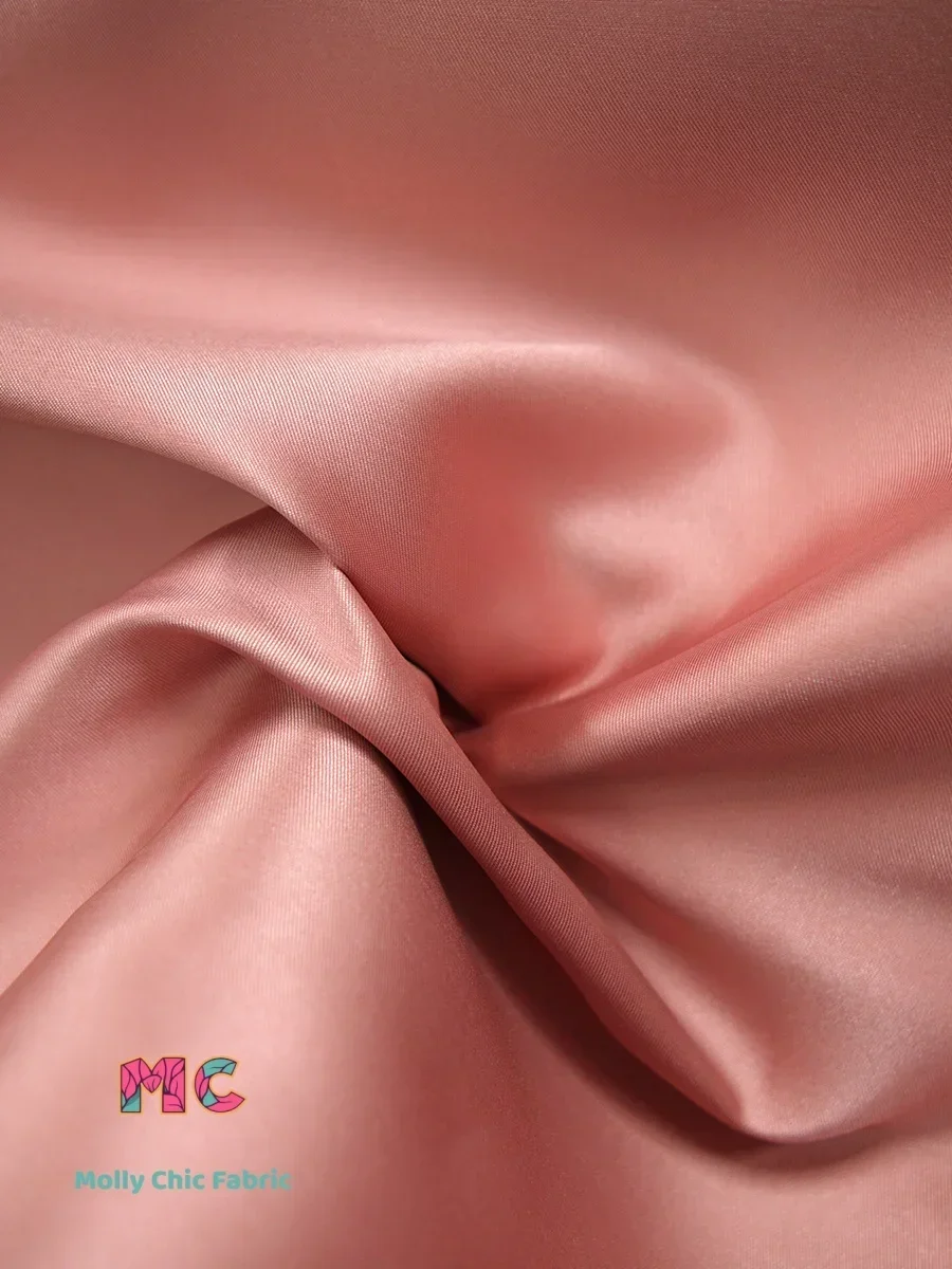 Thick High-quality Mikado Twill Satin Fabric Matte DIY Evening Dress Fabric COS High-end Custom Solid Color Fabrics For Sewing