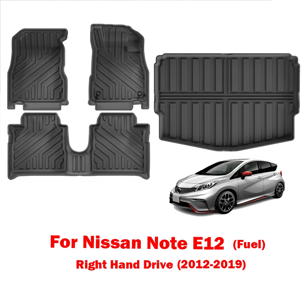 

Для Nissan Note E12 Fuel 2012-2019 правый руль TPE 3D автомобильные коврики грузовой вкладыш багажник всепогодные аксессуары черный