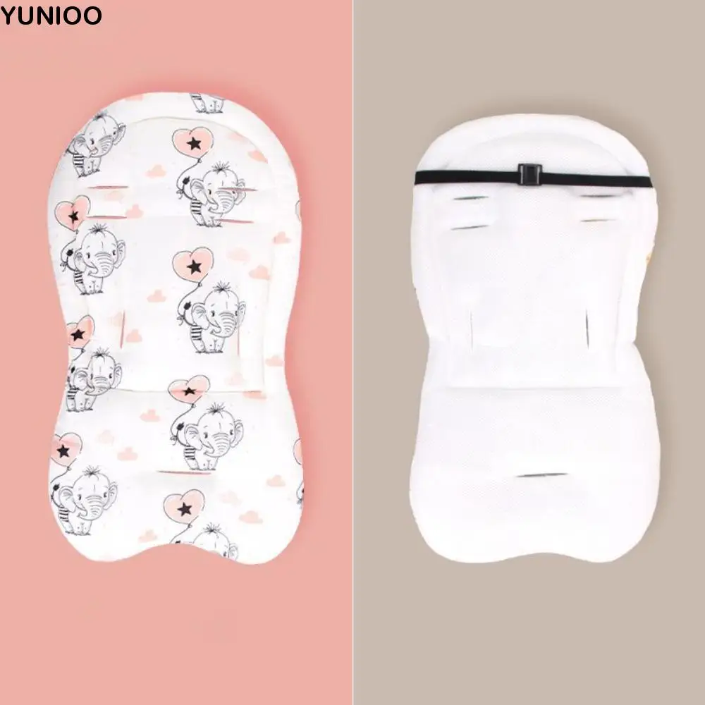 

Soft Baby Stroller Cushion Cartoon Printed Comfortable Baby Pram Seat Mat Breathable Car Seat Dining Chair Cotton Pad Toddler