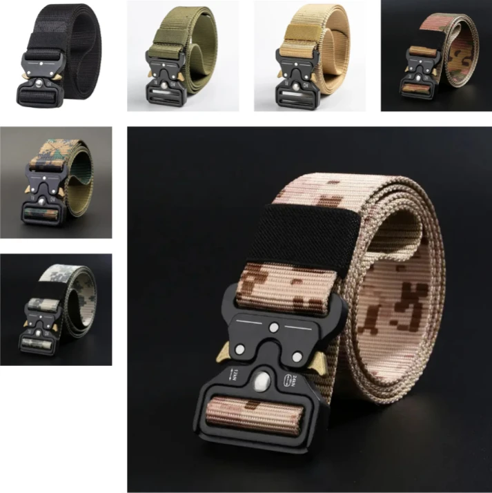 

1pcs Camouflage Versatile Men's Tactical Belts Durable Adjustable Design for Outdoor Hunting Sports Enthusiasts Tactical Gear