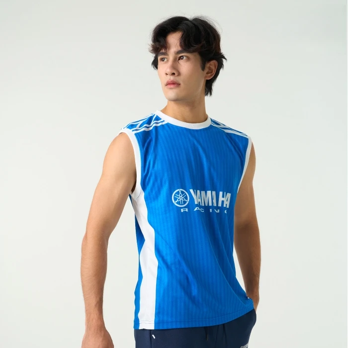 YAMAHA Summer New Royal Blue Sports Tank Top Men's Loose Large Breathable Sleeveless MXGP Competition Training Clothingv Top