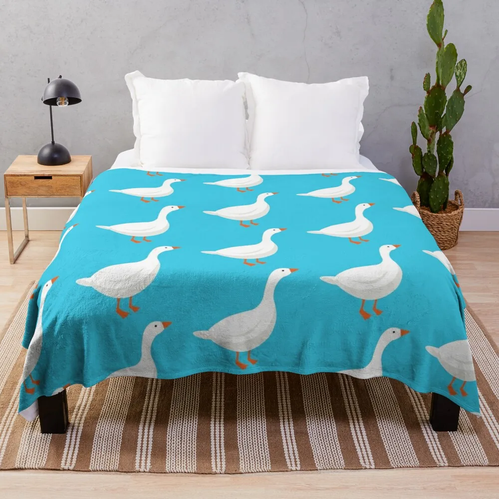 

Untitled Goose Throw Blanket manga Moving Soft Plaid Luxury Thicken Blankets