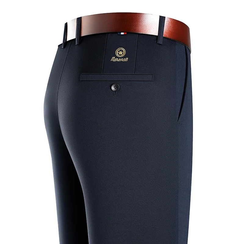 2026 Men's Stretch Dress Pants Classic Straight Fit Male Business Casual Suit Pants Korean Wrinkle Resistant Pants