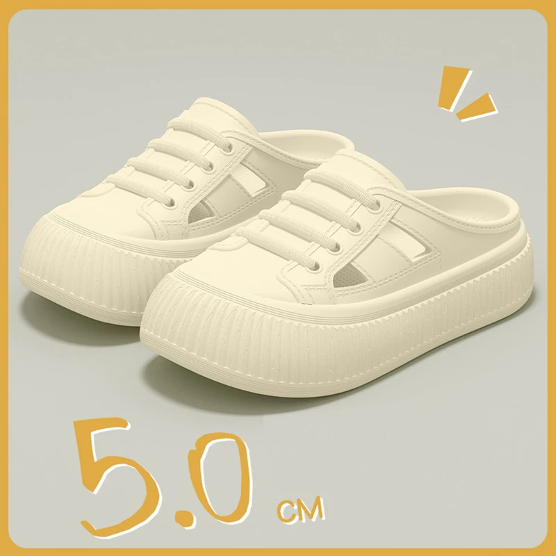 Smile Damen-Sandalen, bequeme weiche Höhlenschuhe, Sommer, neue EVA-Sandalen mit dicken Sohlen, atmungsaktive, rutschfeste Sandalen, erhöhte Schuhe – Detail 21