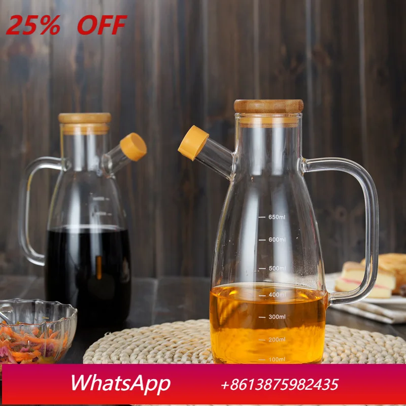 

LMM glass oil pouring pot kitchen supplies leak-proof oil pot oil bottle household